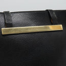 GUCCI Hand Bag Leather Black Gold 000 2058 0558 0 Auth 88166-13