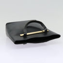 GUCCI Hand Bag Leather Black Gold 000 2058 0558 0 Auth 88166-5