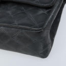 CHANEL Matelasse Chain Shoulder Bag Leather Black Gold CC Auth 88183-10