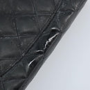 CHANEL Matelasse Chain Shoulder Bag Leather Black Gold CC Auth 88183-15