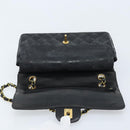 CHANEL Matelasse Chain Shoulder Bag Leather Black Gold CC Auth 88183-17