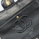 CHANEL Matelasse Chain Shoulder Bag Leather Black Gold CC Auth 88183-19