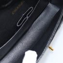 CHANEL Matelasse Chain Shoulder Bag Leather Black Gold CC Auth 88183-21