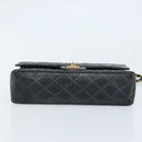 CHANEL Matelasse Chain Shoulder Bag Leather Black Gold CC Auth 88183-9
