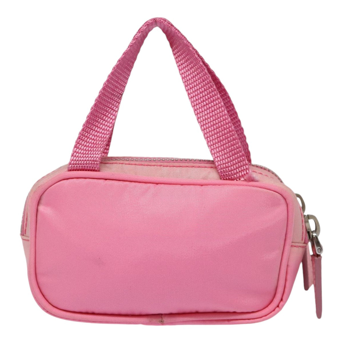 PRADA Mini Hand Bag Nylon Pink Silver Auth 88185 - 0