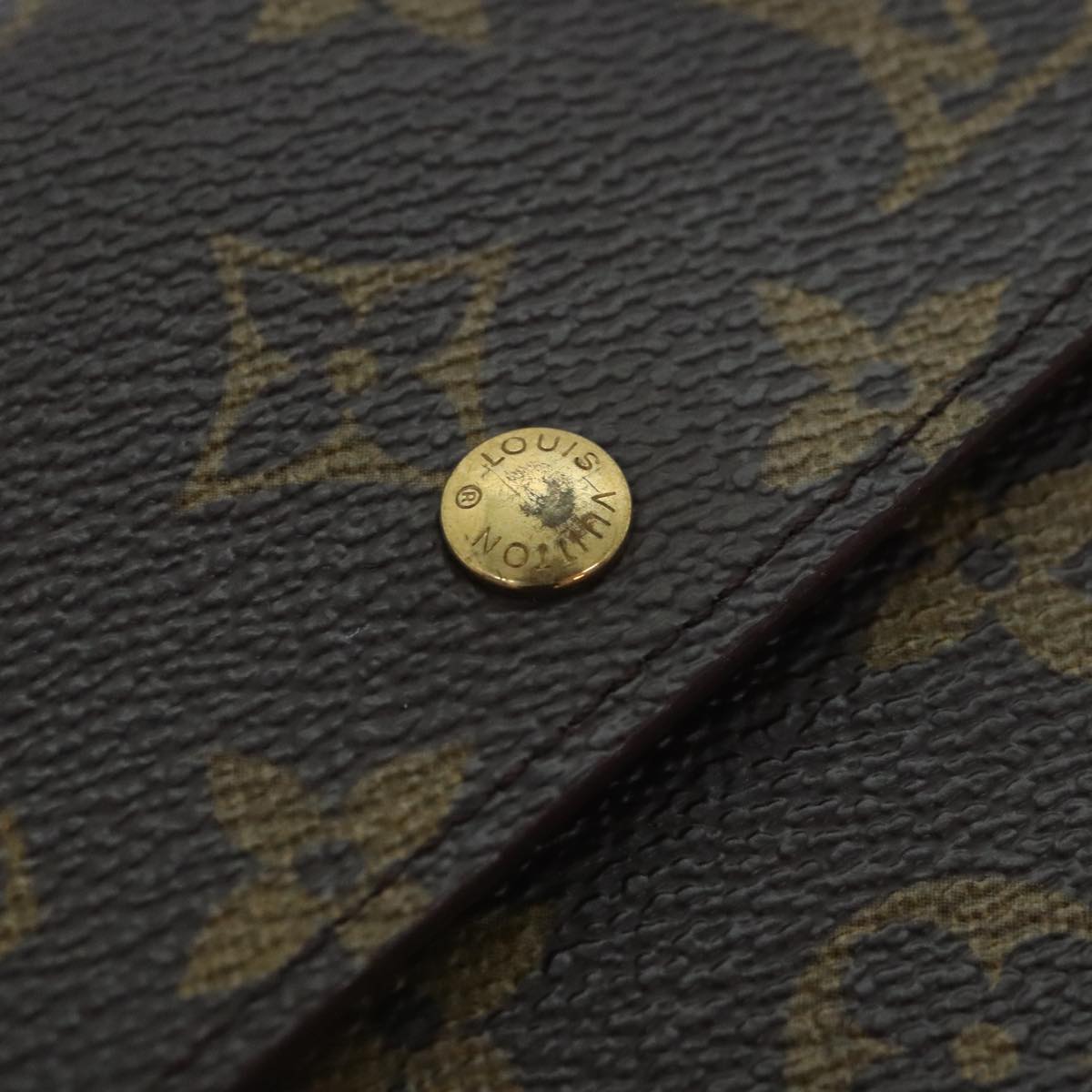 LOUIS VUITTON Monogram Porte Tresor Etui Papie Wallet M61202 LV Auth 88197