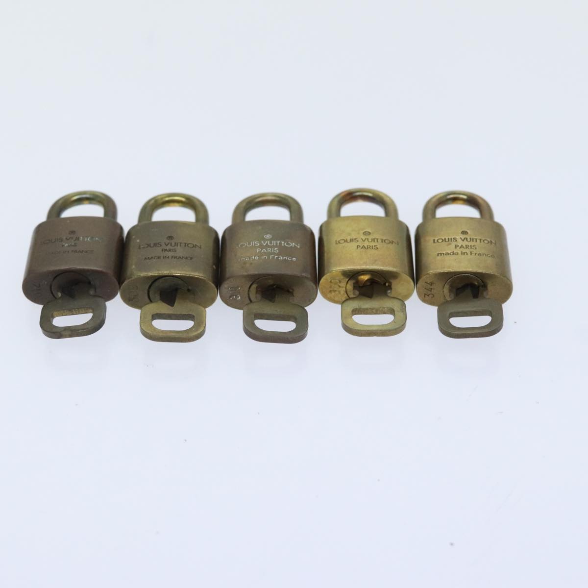 LOUIS VUITTON Padlock 10set metal Gold Tone LV Auth 88199