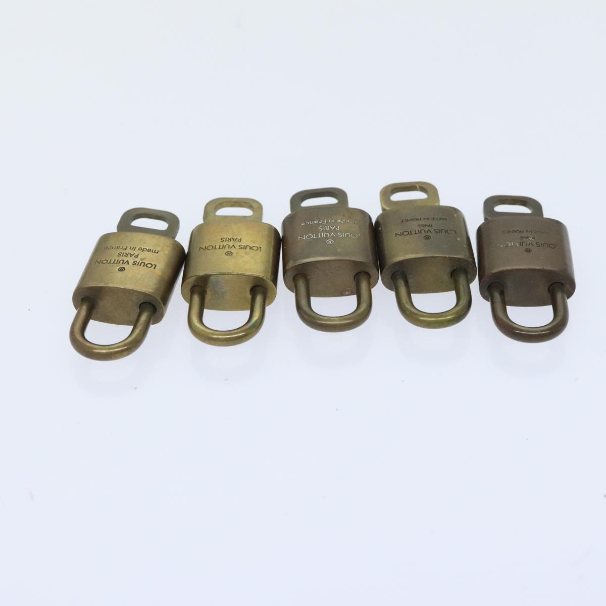 LOUIS VUITTON Padlock 10set metal Gold Tone LV Auth 88199