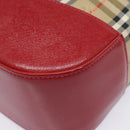 Burberrys Nova Check Tote Bag Canvas Leather Beige Gold Auth 88205-13