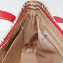 Burberrys Nova Check Tote Bag Canvas Leather Beige Gold Auth 88205-20