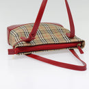 Burberrys Nova Check Tote Bag Canvas Leather Beige Gold Auth 88205-6