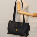MCM Vicetos Logogram Tote Bag PVC Black Auth 88208-23