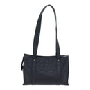 MCM Vicetos Logogram Tote Bag PVC Black Auth 88208-2