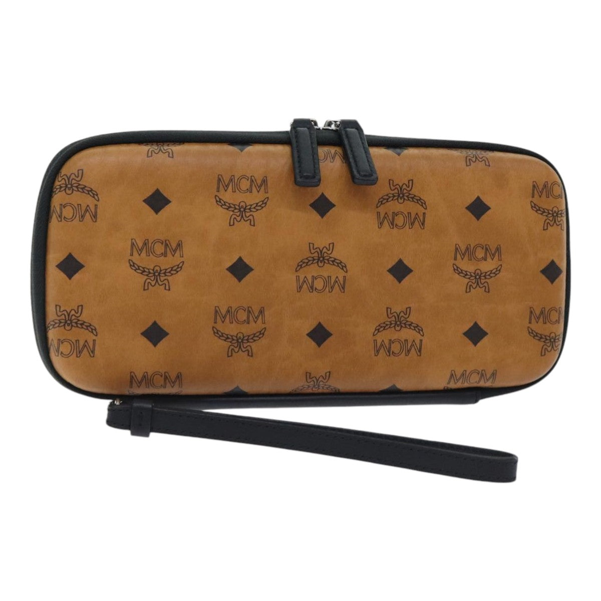 MCM Vicetos Logogram Gaming Pouch PVC Brown Auth 88212