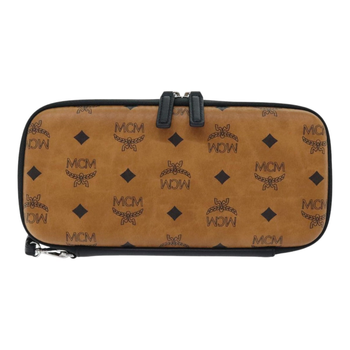 MCM Vicetos Logogram Gaming Pouch PVC Brown Auth 88212 - 0