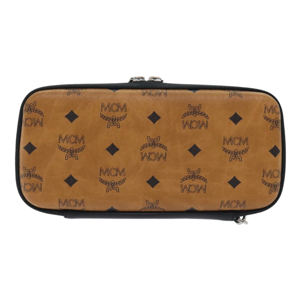 MCM Vicetos Logogram Gaming Pouch PVC Brown Auth 88212