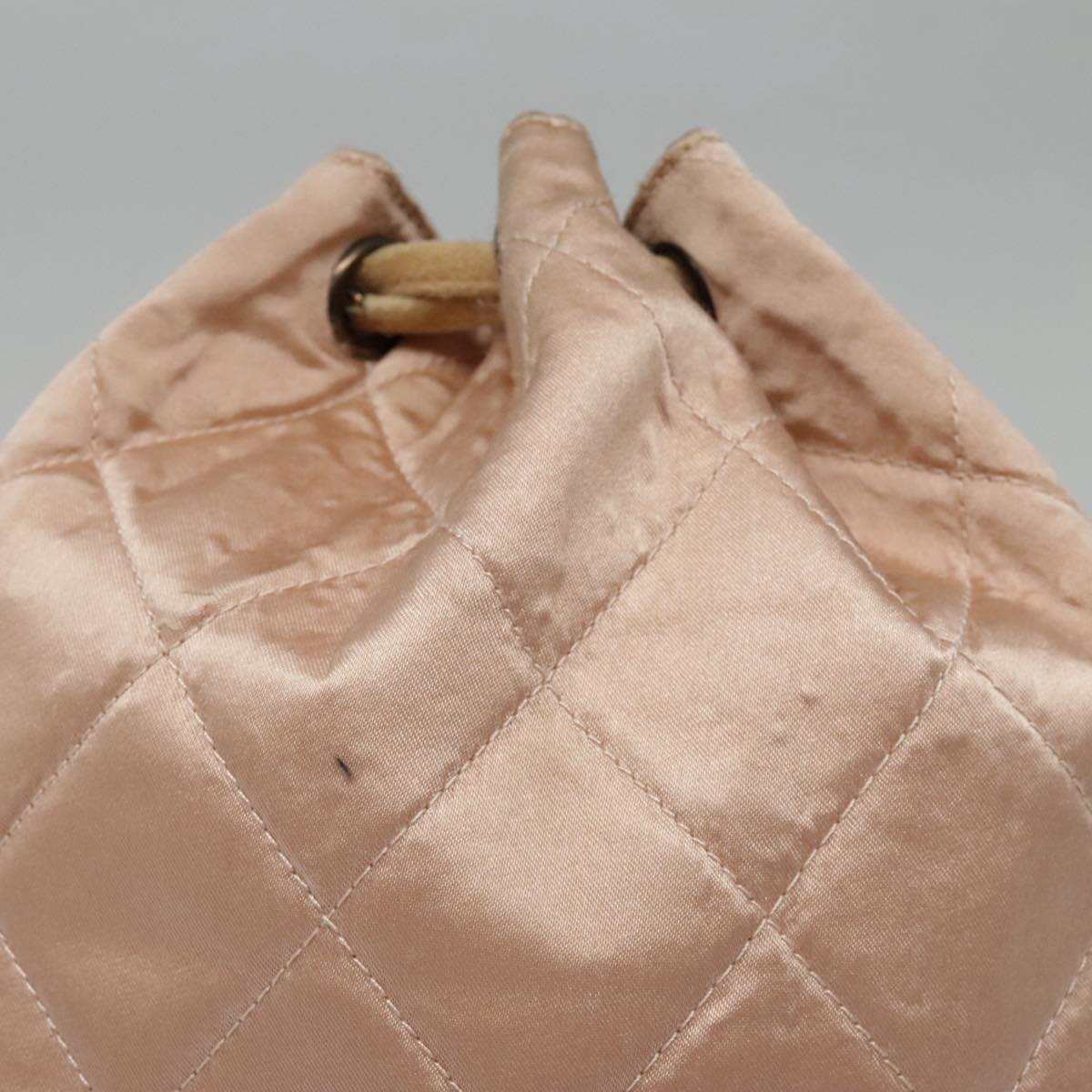 CHANEL knapsack Silk Suede Pink Brown CC Auth 88217 - 0