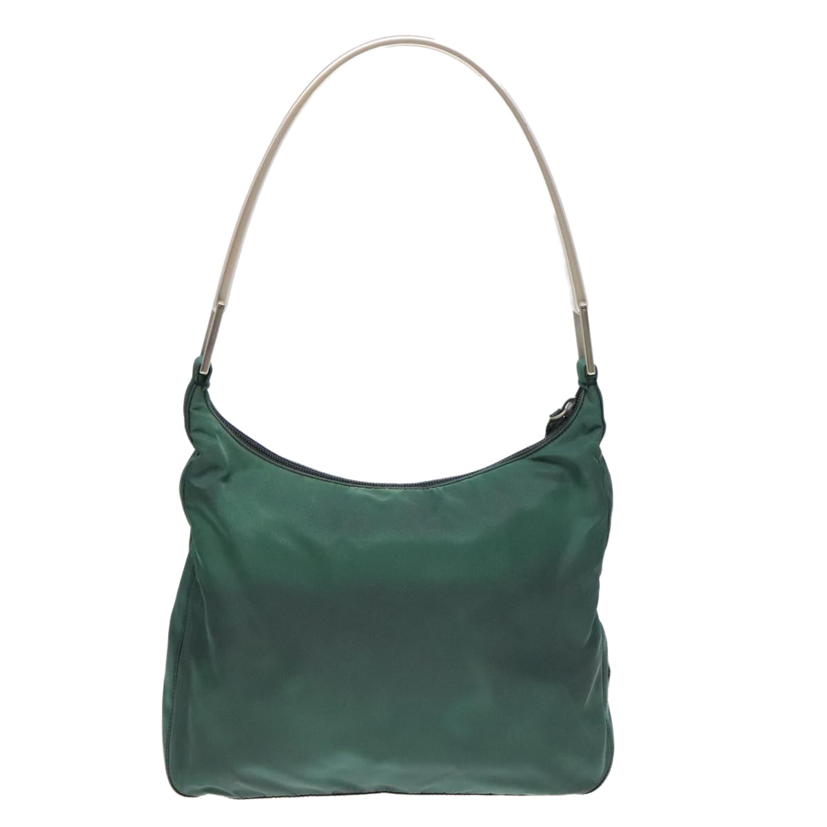 PRADA Shoulder Bag Nylon Green Silver Auth 88222 - 0