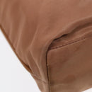 PRADA Hand Bag Nylon Beige Silver Auth 88223-16