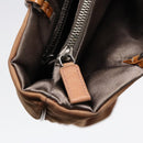 PRADA Hand Bag Nylon Beige Silver Auth 88223-22