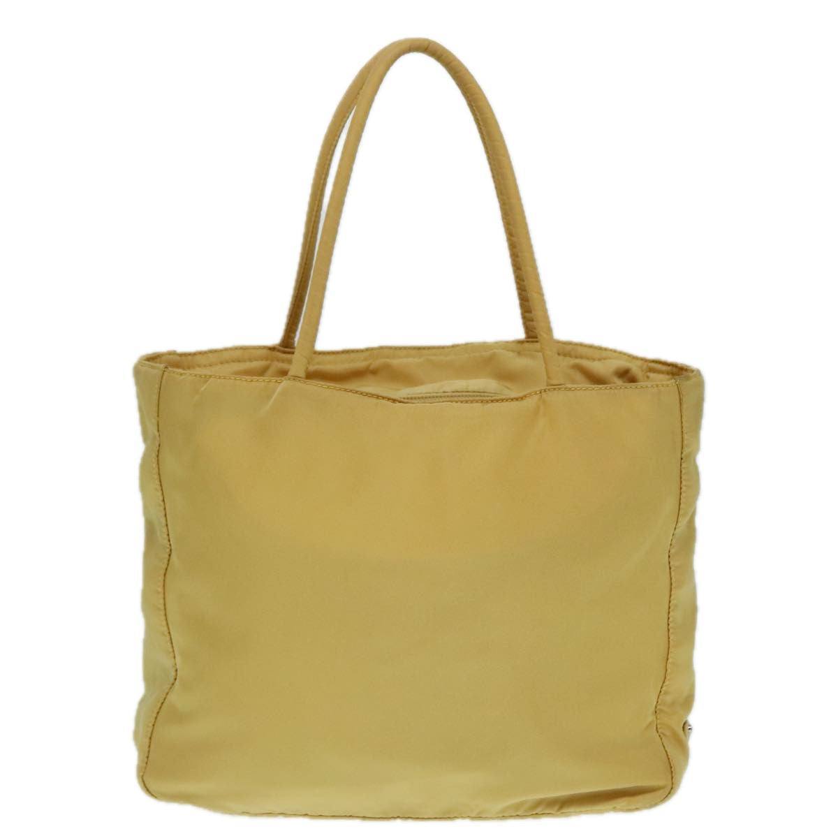 PRADA Hand Bag Nylon Yellow Silver Auth 88229 - 0