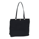 PRADA Tote Bag Nylon Black Silver Auth 88230-1