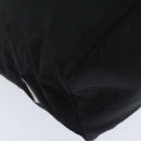 PRADA Tote Bag Nylon Black Silver Auth 88230-10
