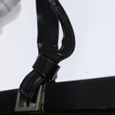 PRADA Tote Bag Nylon Black Silver Auth 88230-14