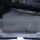 PRADA Tote Bag Nylon Black Silver Auth 88230-16