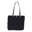 PRADA Tote Bag Nylon Black Silver Auth 88230-2