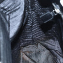 PRADA Tote Bag Nylon Black Silver Auth 88230-18