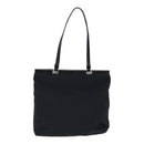 PRADA Tote Bag Nylon Black Silver Auth 88230-3