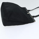 PRADA Tote Bag Nylon Black Silver Auth 88230-4