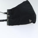 PRADA Tote Bag Nylon Black Silver Auth 88230-22