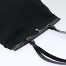PRADA Tote Bag Nylon Black Silver Auth 88230-5