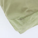 PRADA Tote Bag Nylon Beige Silver Auth 88232-16