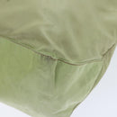 PRADA Tote Bag Nylon Beige Silver Auth 88232-17