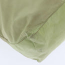 PRADA Tote Bag Nylon Beige Silver Auth 88232-8