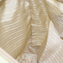 PRADA Tote Bag Nylon Beige Silver Auth 88232-21
