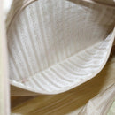 PRADA Tote Bag Nylon Beige Silver Auth 88232-22