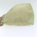 PRADA Tote Bag Nylon Beige Silver Auth 88232-4