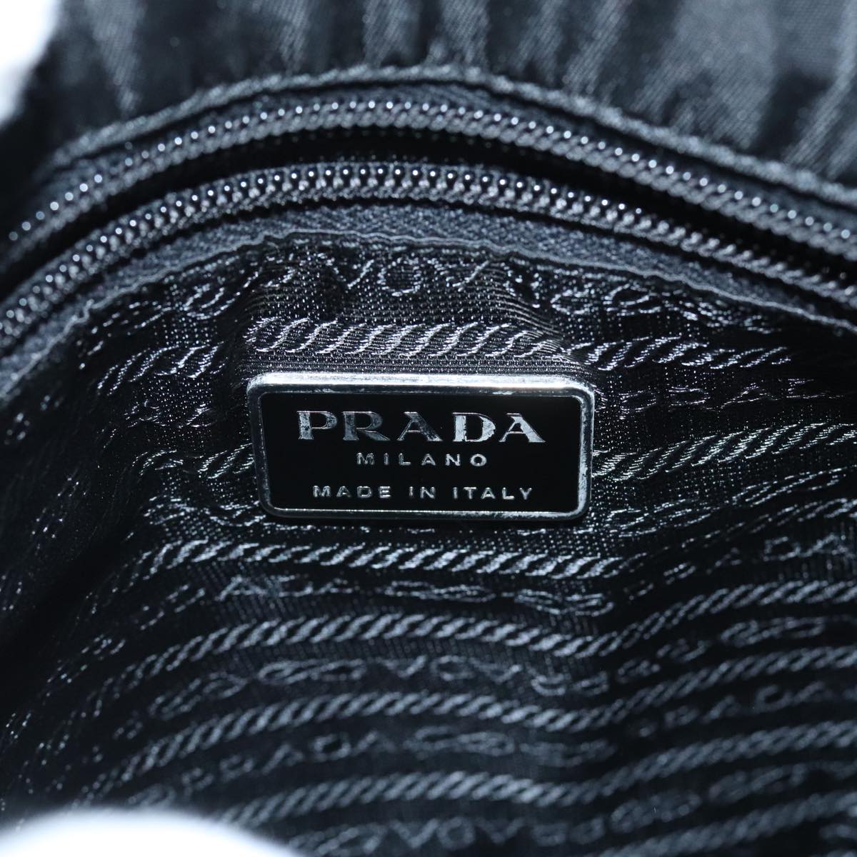 PRADA Hand Bag Nylon Black Auth 88234