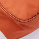 PRADA Shoulder Bag Nylon Orange Silver Auth 88236-15