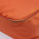 PRADA Shoulder Bag Nylon Orange Silver Auth 88236-16