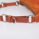 PRADA Shoulder Bag Nylon Orange Silver Auth 88236-18