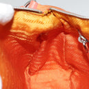 PRADA Shoulder Bag Nylon Orange Silver Auth 88236-22