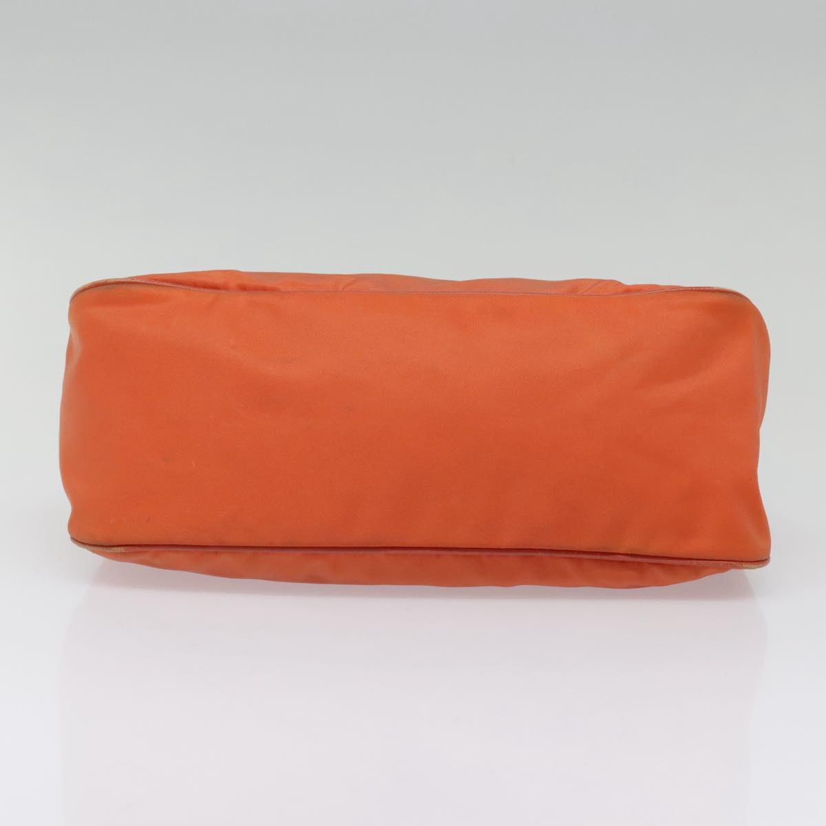 PRADA Shoulder Bag Nylon Orange Silver Auth 88236