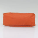 PRADA Shoulder Bag Nylon Orange Silver Auth 88236-5