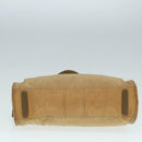 PRADA Hand Bag Nylon Beige Silver Auth 88237-6