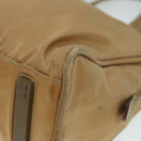 PRADA Hand Bag Nylon Beige Silver Auth 88237-15
